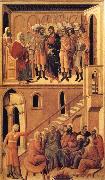 Duccio di Buoninsegna Peter's First Denial of Christ and Christ Before the High Priest Annas